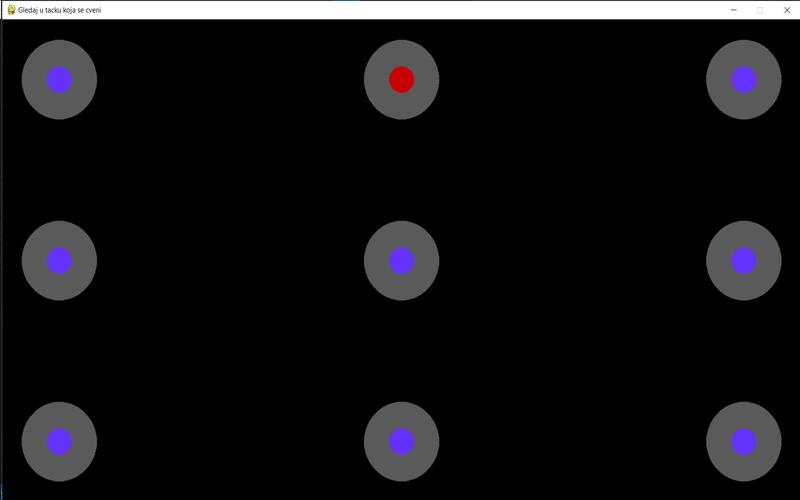 Slika 13 - Ekran tokom eksperimenta